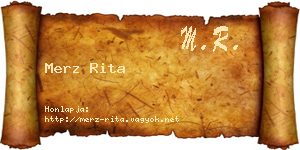 Merz Rita névjegykártya